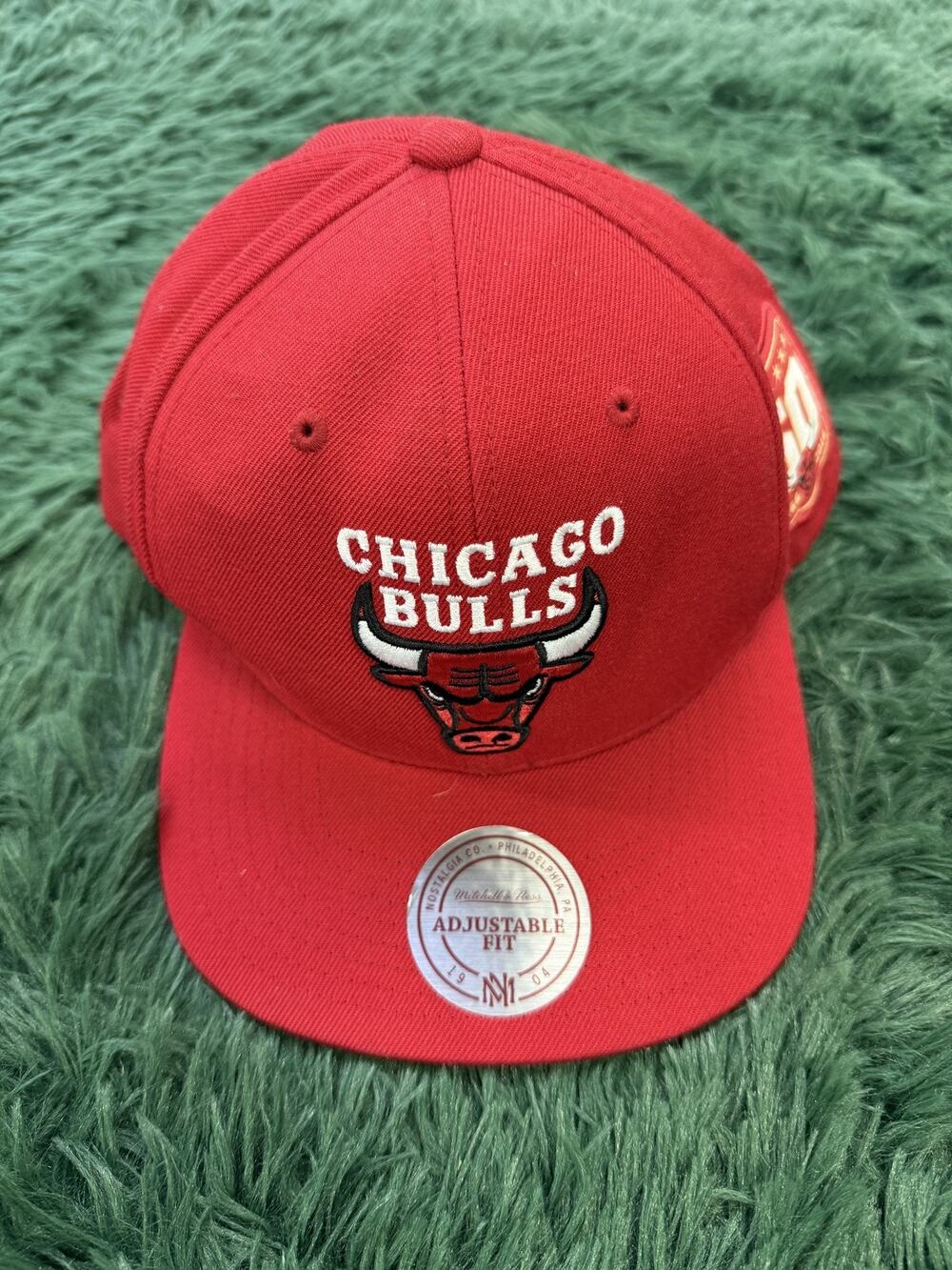 Mitchell & Ness Chicago Bulls 50th Anniversary NBA Snapback Hat Cap Red
